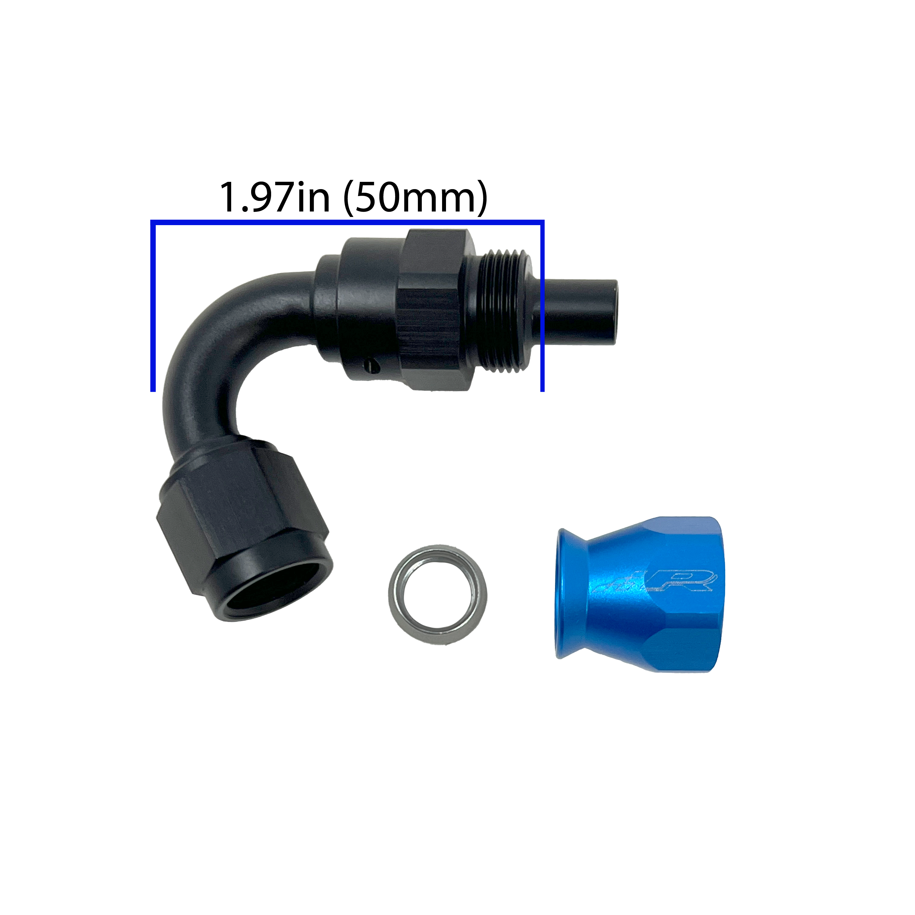 PTFE Fuel Line Fitting 135 degree AN-6 Female Flare Secondary image