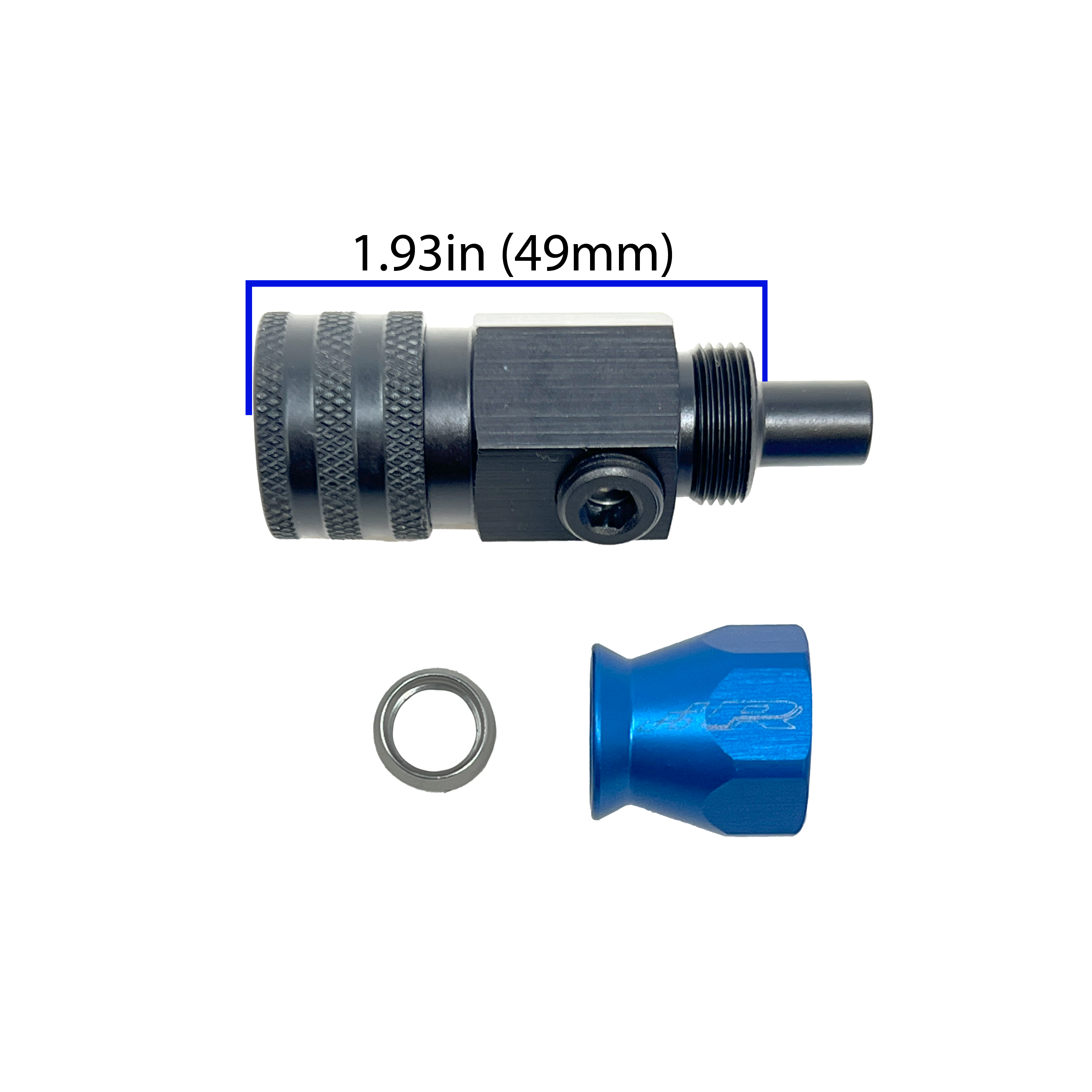 PTFE AN6 Fitting to 3/8" Female QC with 1/8"NPT port Secondary image