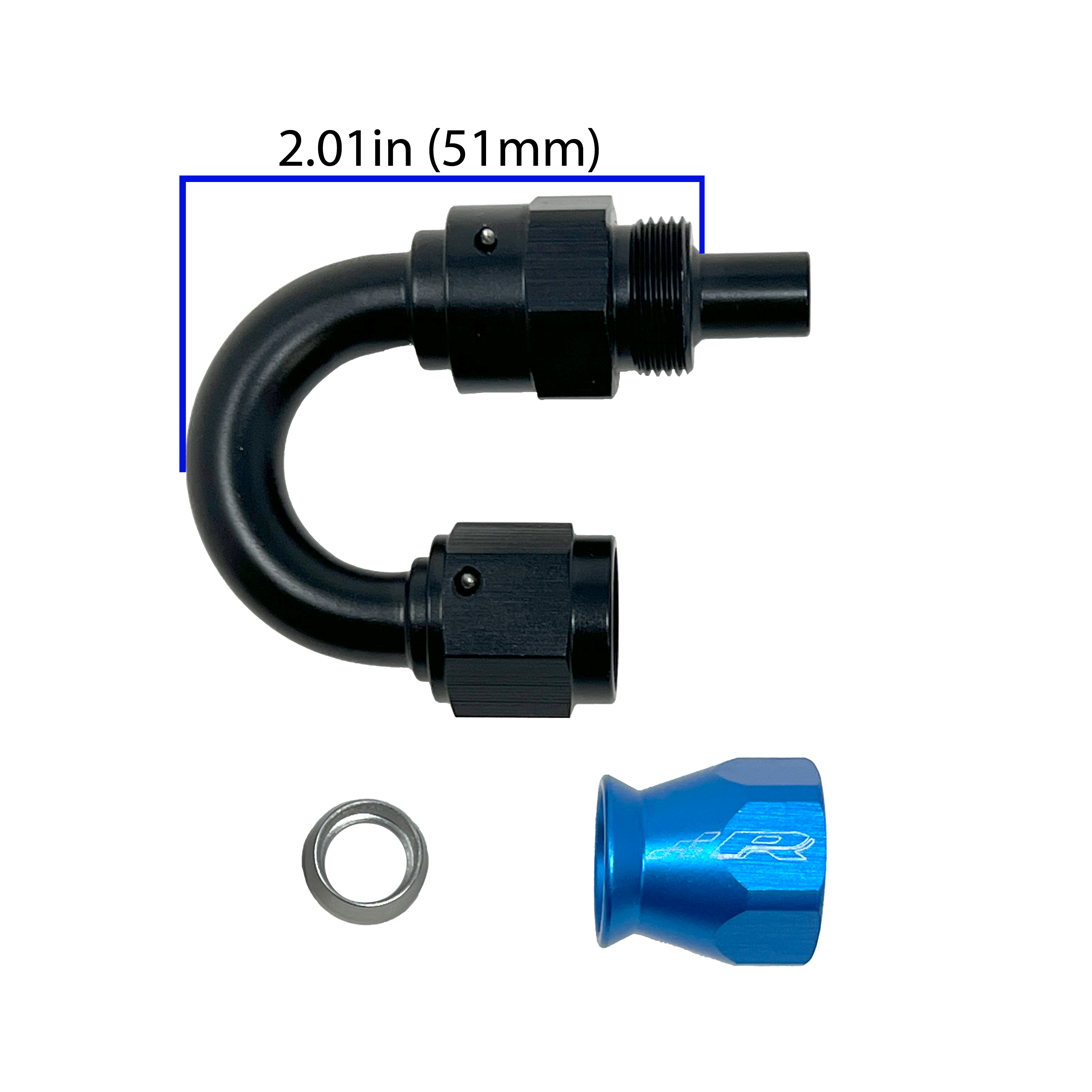 PTFE Fuel Line Fitting 180 Degree AN-6 Female Flare Secondary image