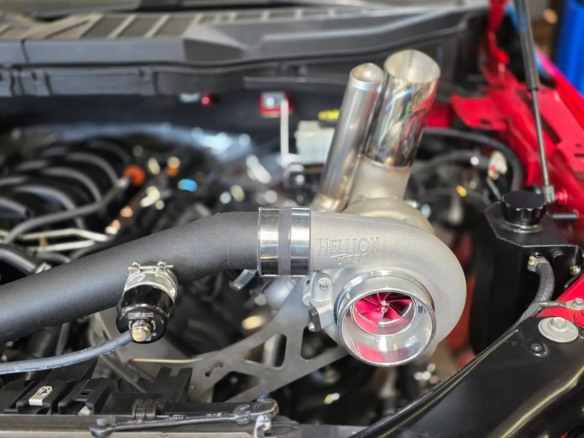 Hellion 2022+ Ford Raptor R 5.2L Top Mount “Mirror Image” Twin Turbo System