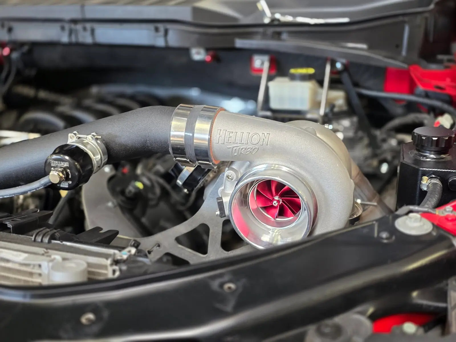 Hellion 2015-2026 Ford F-150 5.0L Top Mount MIRROR IMAGE Twin Turbo System “Street Sweeper®” Secondary image