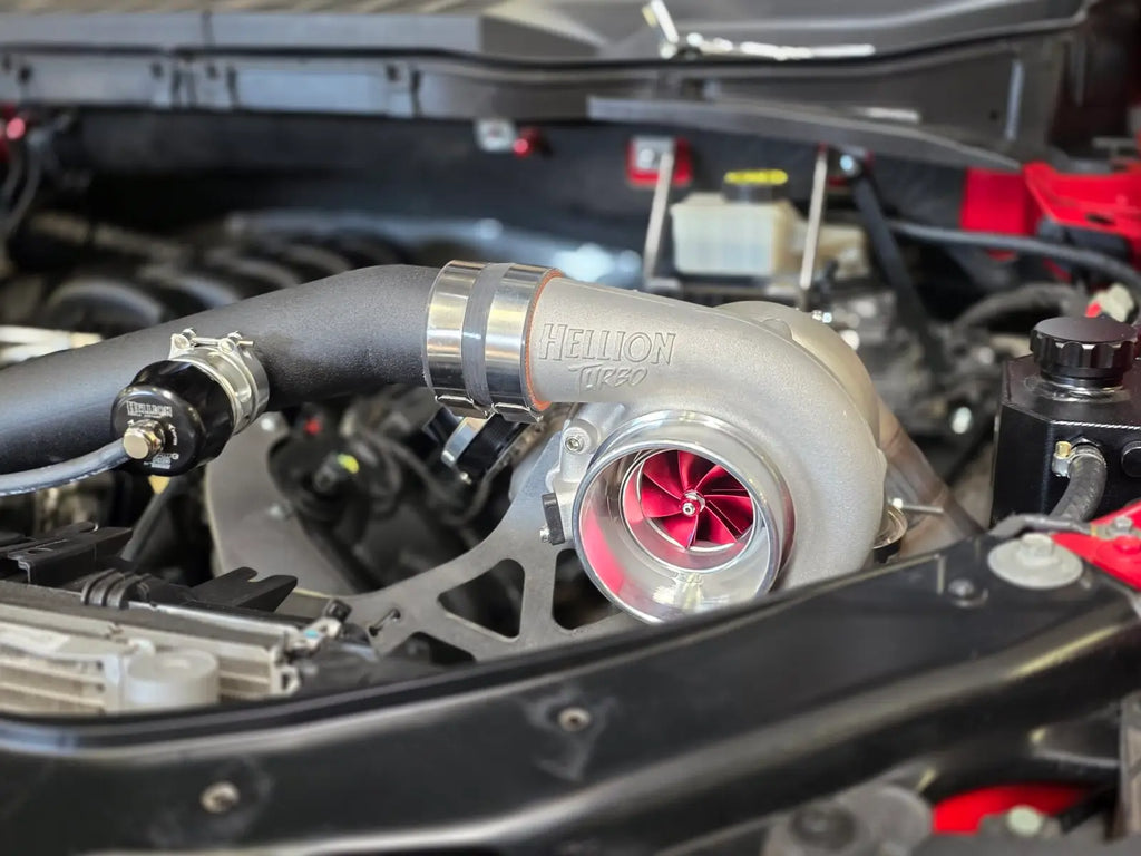 Hellion 2015-2026 Ford F-150 5.0L Top Mount MIRROR IMAGE Twin Turbo System “Street Sweeper®”
