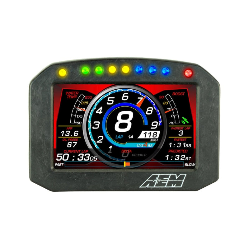 AEM CD-5LG Carbon Logging Flush Digital Dash Display w/ Internal 20Hz GPS & Antenna (view 2)