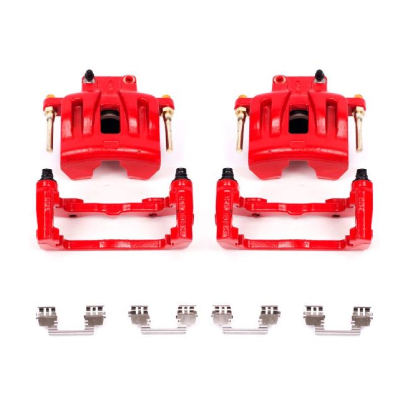 Power Stop 05-11 Chrysler 300 Front Red Calipers w/Brackets - Pair Main image