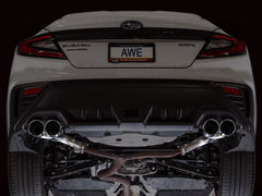 AWE Tuning 22-25 Subaru VB WRX Track Edition Axle-Back Exhaust - Chrome Silver Tips