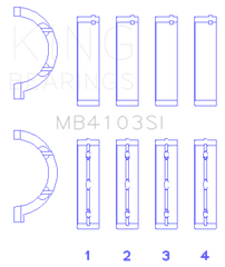 King Engine Bearings Chrysler 197 (Size +0.25mm) Main Bearing Set