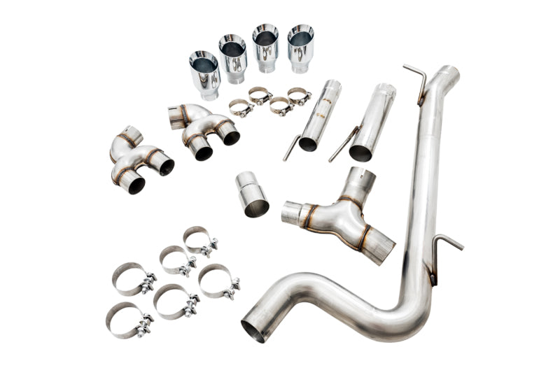 AWE Tuning Mk7 Golf R Track Edition Exhaust w/Chrome Silver Tips 102mm (view 2)