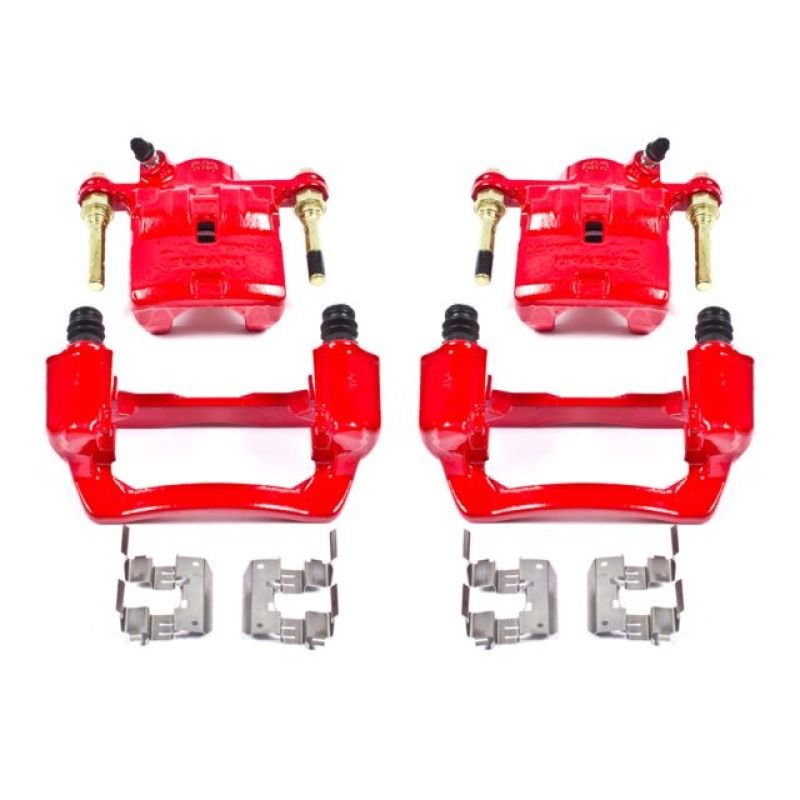 Power Stop 09-13 Subaru Forester Rear Red Calipers w/Brackets - Pair Main image