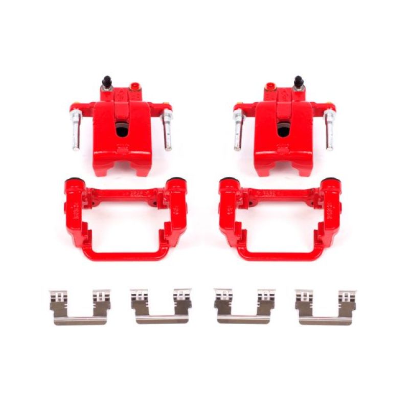 Power Stop 05-19 Chrysler 300 Rear Red Calipers w/Brackets - Pair Main image