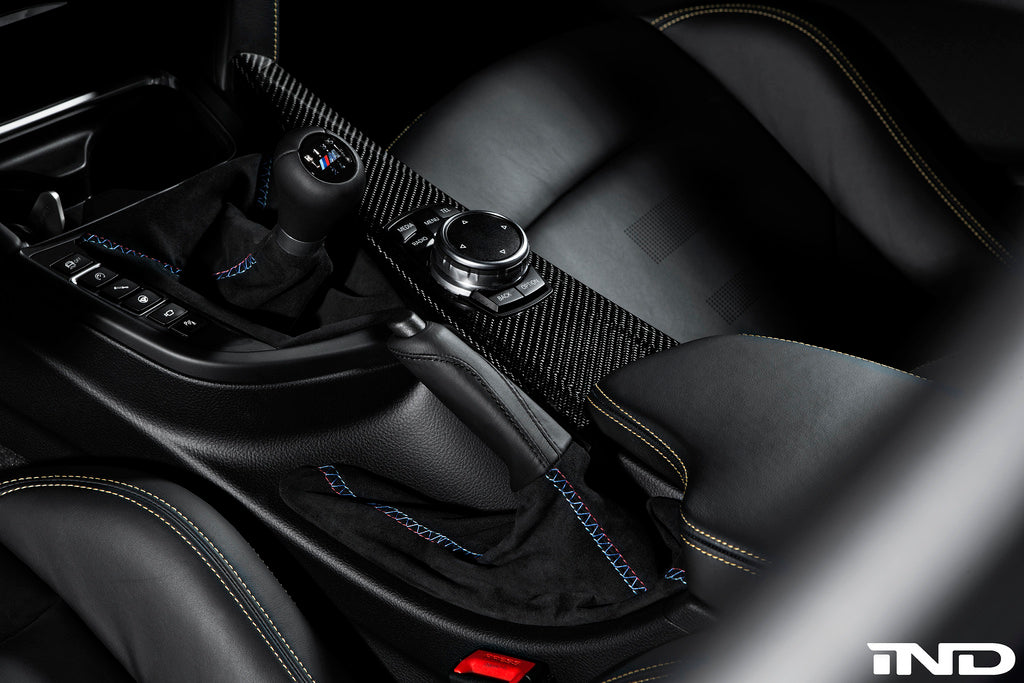IND F8X M3 / M4 Tri-Color Alcantara Shift Boot Set - Cross Stitch