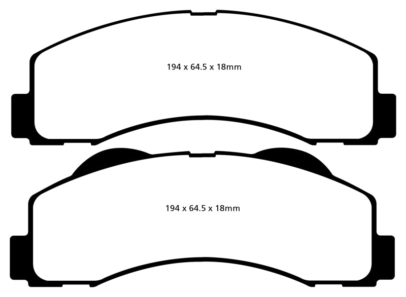 EBC 15+ Ford Expedition 3.5 Twin Turbo 2WD Yellowstuff Front Brake Pads Main image
