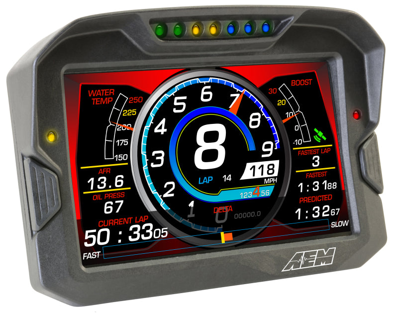 AEM CD-7 Non Logging GPS Enabled Race Dash Carbon Fiber Digital Display w/o VDM (CAN Input Only) (view 3)