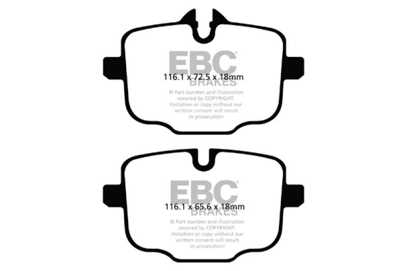 EBC 2021+ BMW M3/M4 3.0TT (G80/G82/G83) Yellowstuff Rear Brake Pads (view 2)