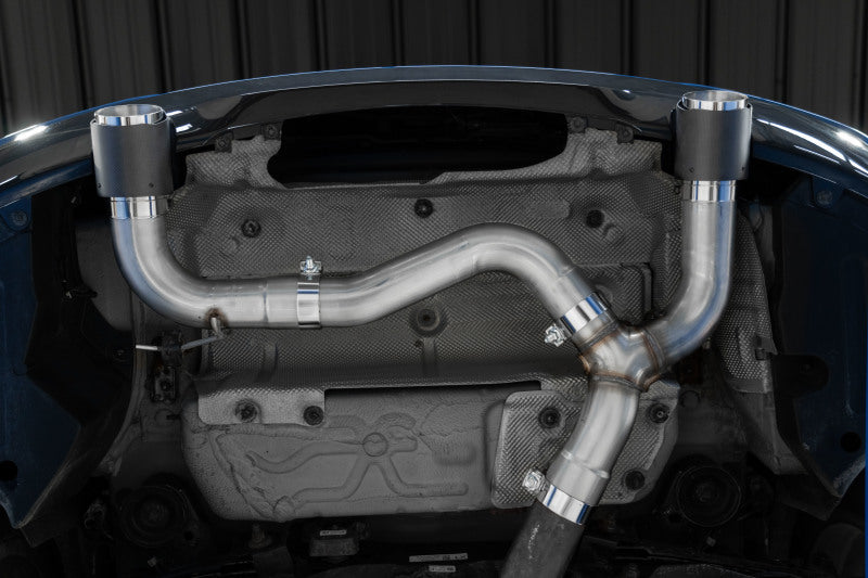 MBRP 17-21 BMW M240I 3.0L 3in Axle Back Dual Rear Exit w/ T304 SS Carbon Fiber Tips (Street Version) (view 2)