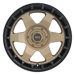 Weld Off-Road Ridge 20x9 - 5x127 / 5x139.7 BP - ET0 - 87.1mm CB - Satin Bronze Wheel (Black Ring)
