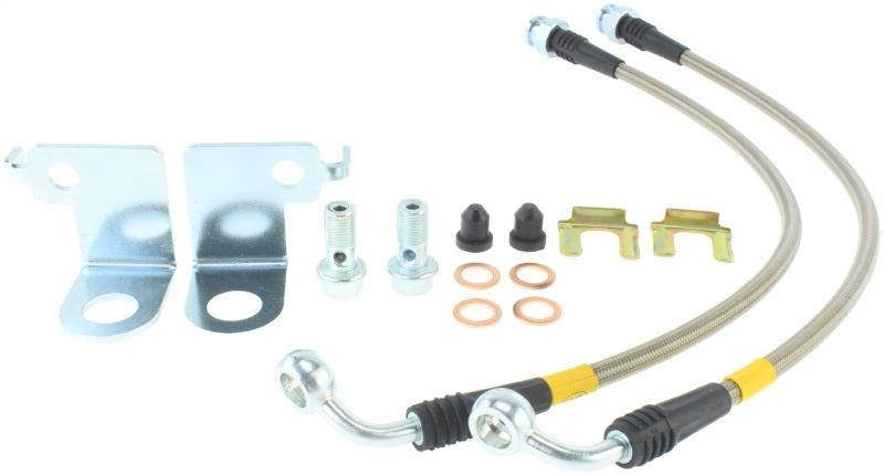 StopTech Stainless Steel Front Brake Lines 2015 Ford Mustang GT w/ Performance Package Main image