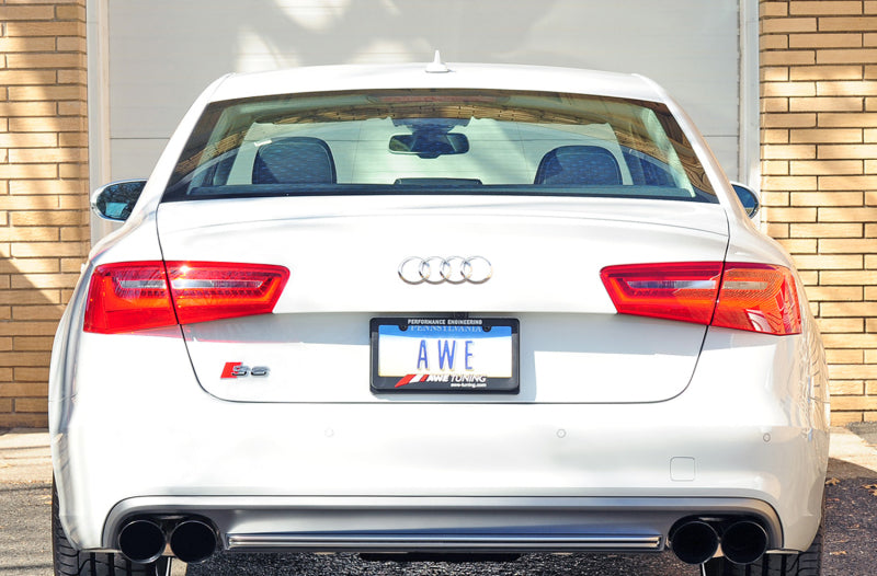 AWE Tuning Audi C7 / C7.5 S6 4.0T Track Edition Exhaust - Diamond Black Tips (view 2)
