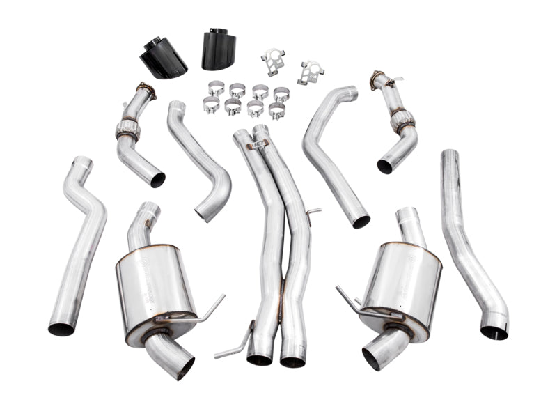AWE Tuning Audi B9.5 RS 5 Coupe Non-Resonated Touring Edition Exhaust - RS-Style Diamond Black Tips (view 7)