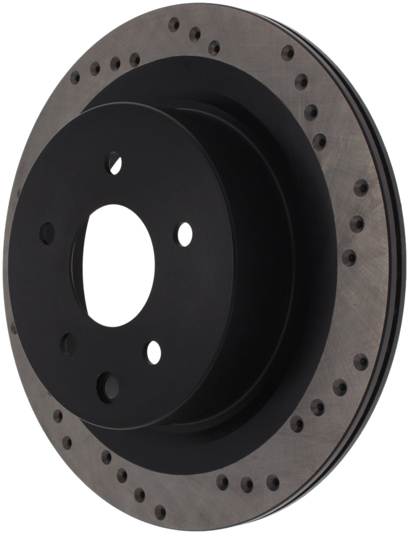 StopTech 08-09 Infiniti EX35 / 05-08 G35 / 09 G37 / 06-09 M35/M45 Drilled Right Rear Rotor (view 7)