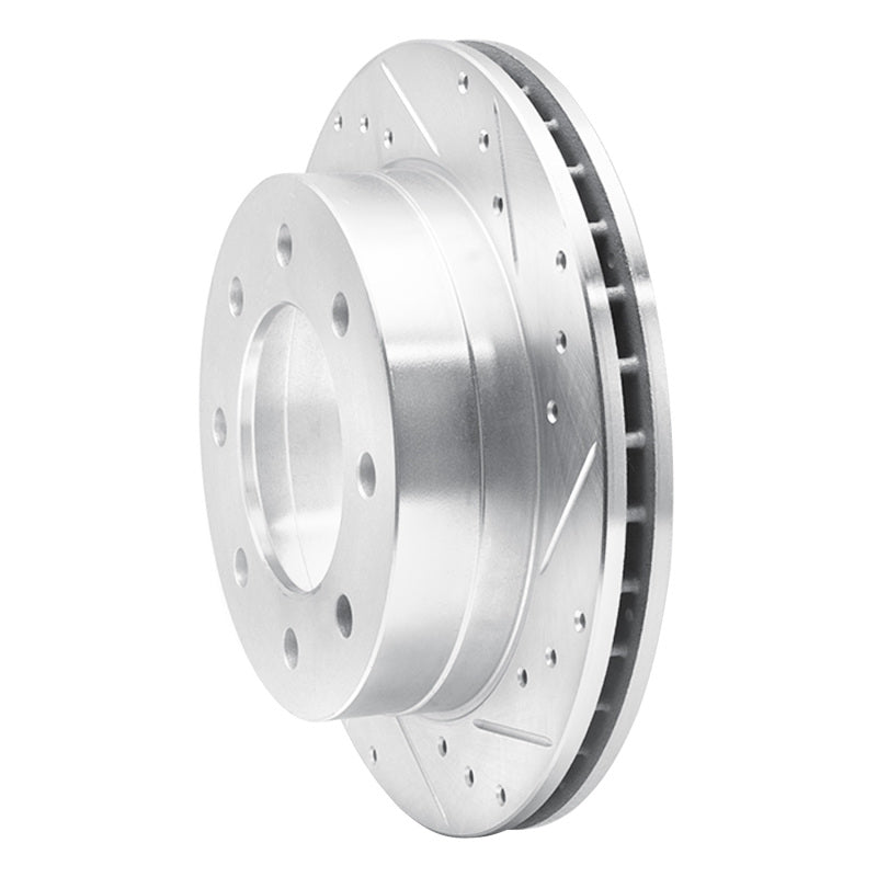 R1 03-05 Chevrolet Suburban 2500 Rear Right Drilled & Slotted Silver Brake Rotor Secondary image
