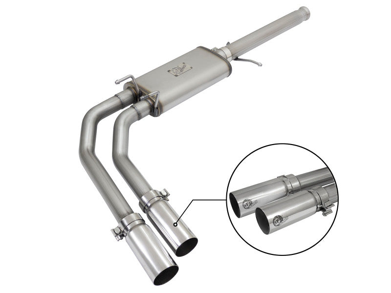 aFe Rebel Series CB 3in Middle Side Exit SS Exht w/Polish Tips 09-16 Chevy Silverado/GMC Sierra 1500 Secondary image
