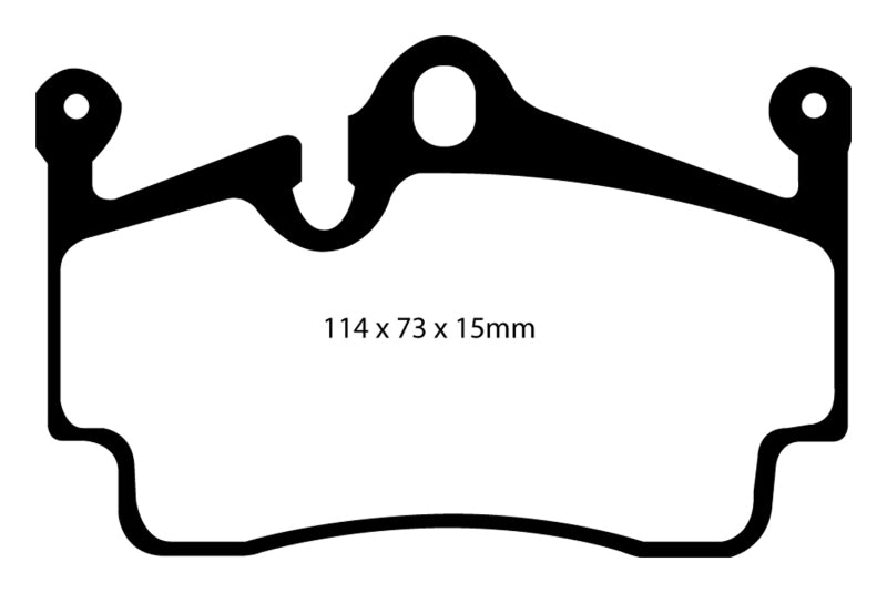 EBC 04-08 Porsche Boxster (Cast Iron Rotors only) 2.7 Redstuff Rear Brake Pads (view 8)