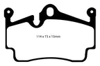 EBC 04-08 Porsche Boxster (Cast Iron Rotors only) 2.7 Redstuff Rear Brake Pads (view 8)