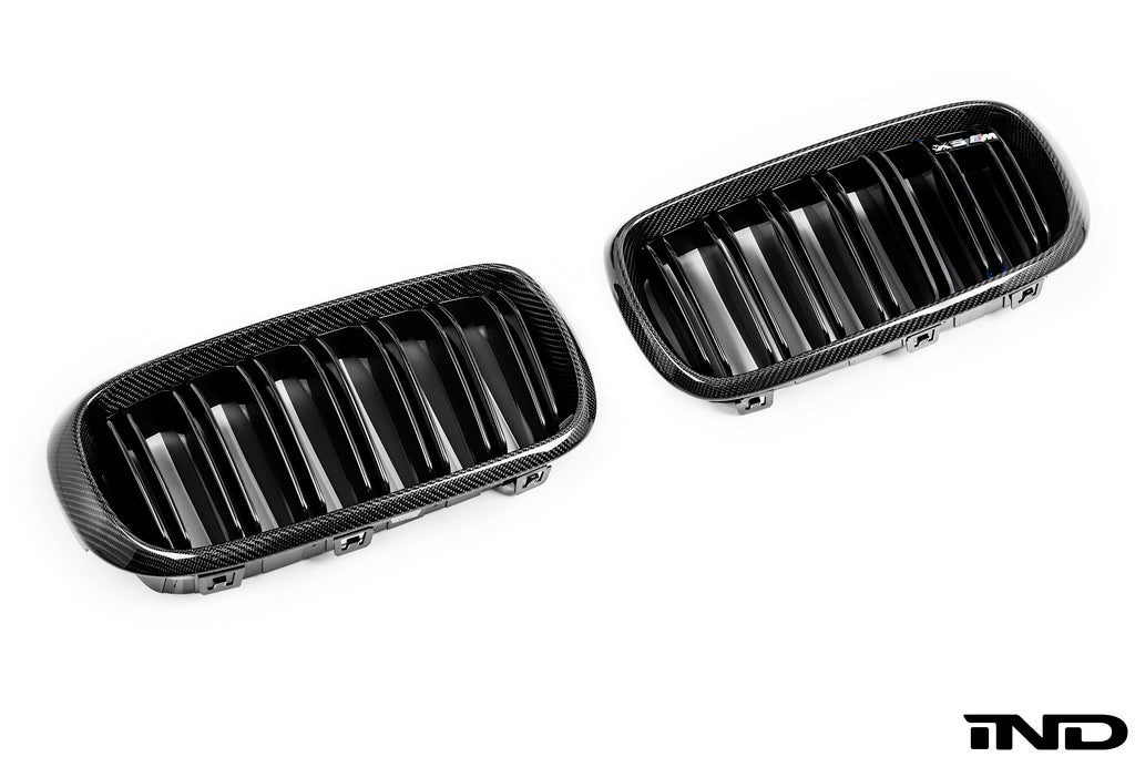 IND F85 X5M Carbon Front Grille Set Secondary image