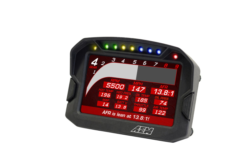 AEM CD-5LG Carbon Logging Digital Dash Display w/ Internal 10Hz GPS & Antenna (view 5)