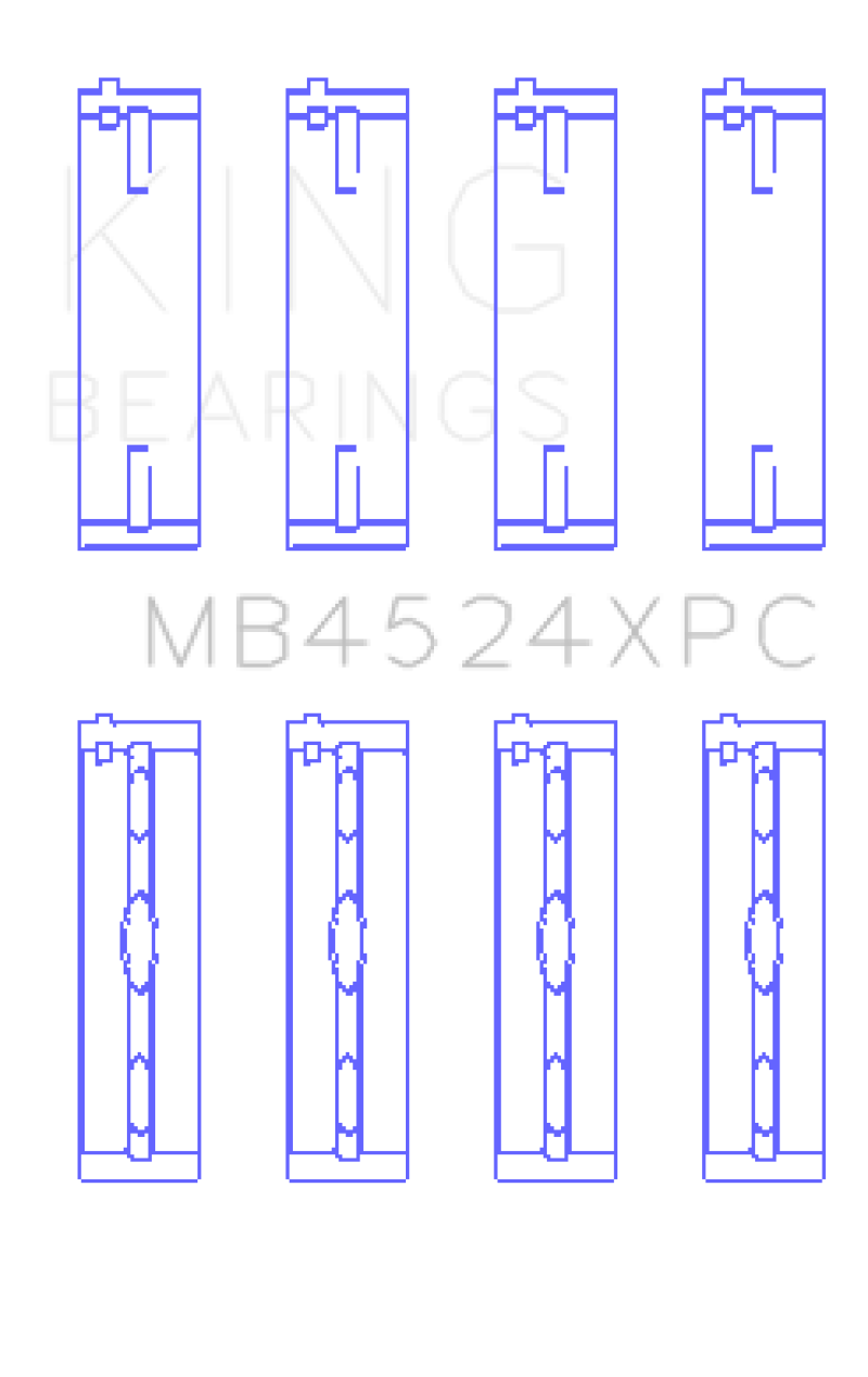 King Engine Bearings Nissan VR38DETT pMaxKote Performance Main Bearing Set - Size STD (view 2)