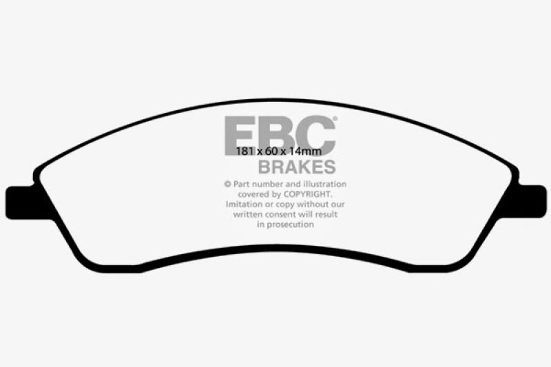 EBC 06-07 Cadillac CTS 2.8 (Sports Suspension) Redstuff Front Brake Pads Main image