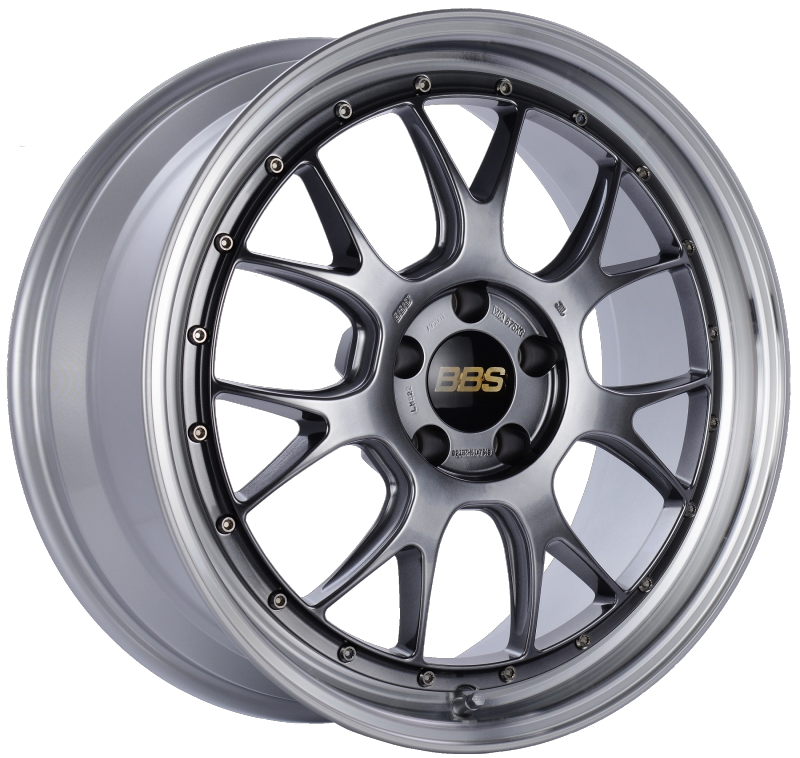 BBS LM-R 19x8.5 5x112 ET38 Diamond Black Center Diamond Cut Lip Wheel -82mm PFS/Clip Required Main image