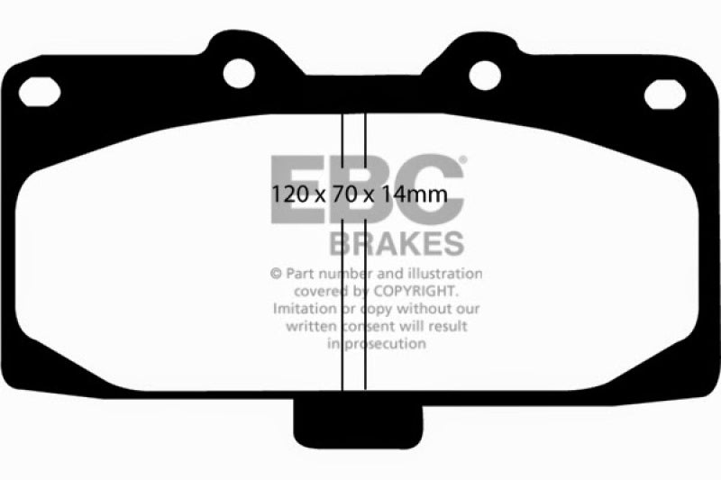 EBC 02-04 Mercedes-Benz C32 AMG (W203) 3.2 Supercharged Ultimax2 Front Brake Pads Main image