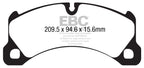 EBC 10+ Porsche Cayenne 3.6 Yellowstuff Front Brake Pads (view 2)