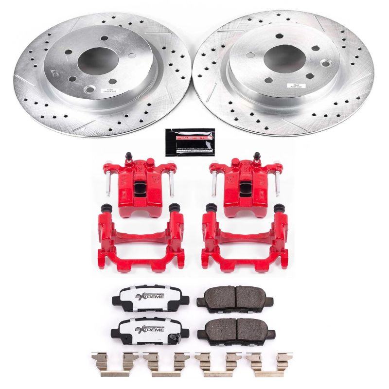Power Stop 18-19 Nissan 370Z Rear Z26 Street Warrior Brake Kit w/Calipers Main image