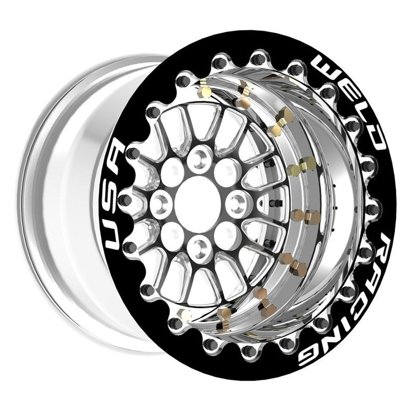 Weld Tuner Import 15x7 / 4x100mm BP / 5in. BS Black CTR Black Single Beadlock MT Main image