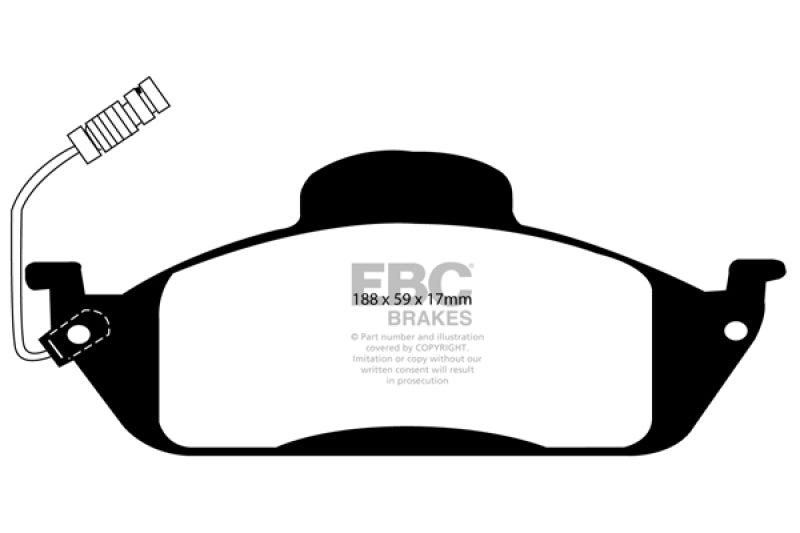 EBC 98 Mercedes-Benz M-Class (ML) ML320 3.2 Ultimax2 Front Brake Pads Main image