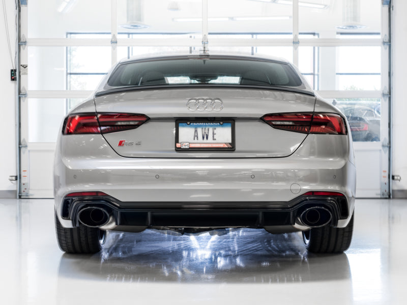 AWE Tuning Audi B9 RS 5 Sportback Touring Edition Exhaust-Non Resonated- Diamond Black RS Style Tips (view 2)