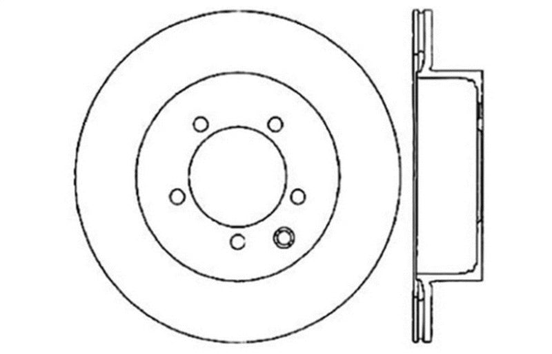 StopTech 03-05 350Z / 03-04 G35 / 03-05 G35X SportStop Slotted & Drilled Rear Left Rotor Main image