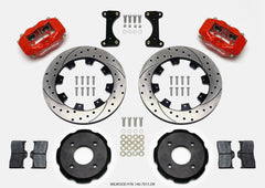 Wilwood Forged Dynalite Front Hat Kit 12.19in Drilled Red 2002 Mitsubishi Lancer