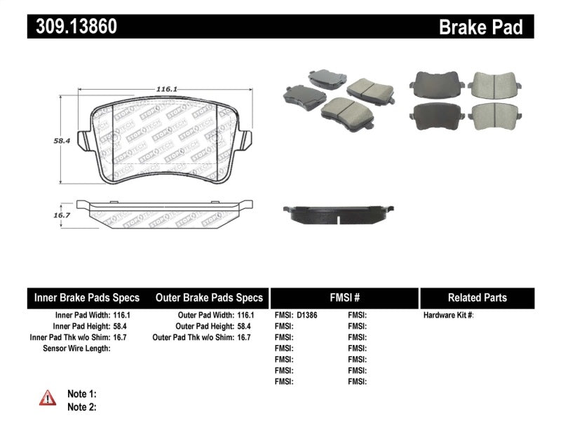 StopTech Performance Brake Pads Main image