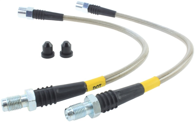 StopTech 08-12 Mercedes C350 / 03-12 Mercedes SL550 Stainless Steel Rear Brake Lines Main image
