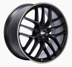 BBS CC-R 19x9.5 5x120 ET40 Satin Black Polished Rim Protector Wheel -82mm PFS/Clip Required