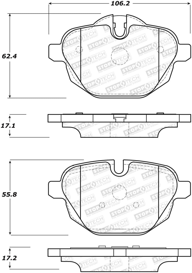 StopTech Street Brake Pads - Rear Main image