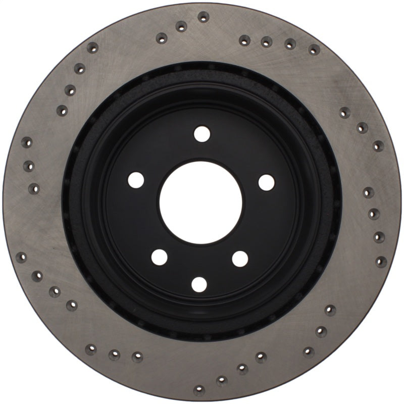 StopTech 08-09 Infiniti EX35 / 05-08 G35 / 09 G37 / 06-09 M35/M45 Drilled Right Rear Rotor (view 9)