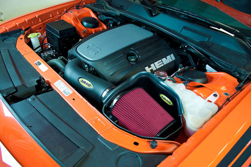 Airaid 11-14 Dodge Charger/Challenger MXP Intake System w/ Tube (Dry / Red Media) (view 3)