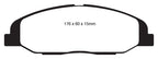 EBC 08-13 Cadillac CTS 3.0 Greenstuff Front Brake Pads (view 8)