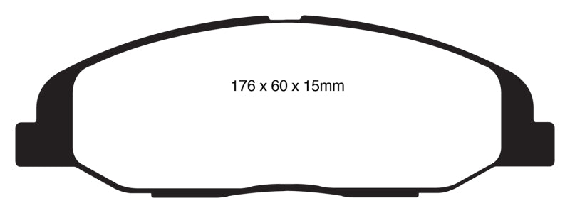 EBC 08-13 Cadillac CTS 3.0 Greenstuff Front Brake Pads (view 8)