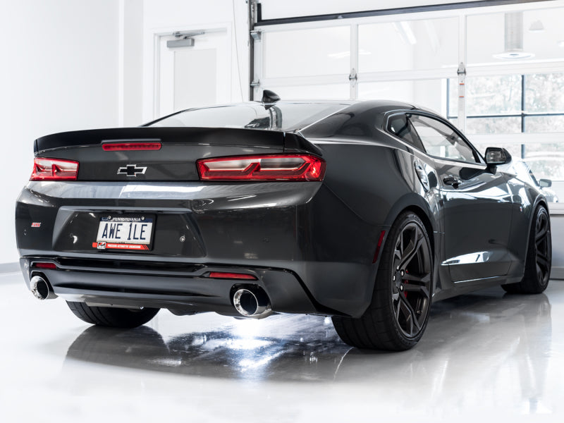 AWE Tuning 16-19 Chevrolet Camaro SS Axle-Back Exhaust - Track Edition (Chrome Silver Tips) (view 4)