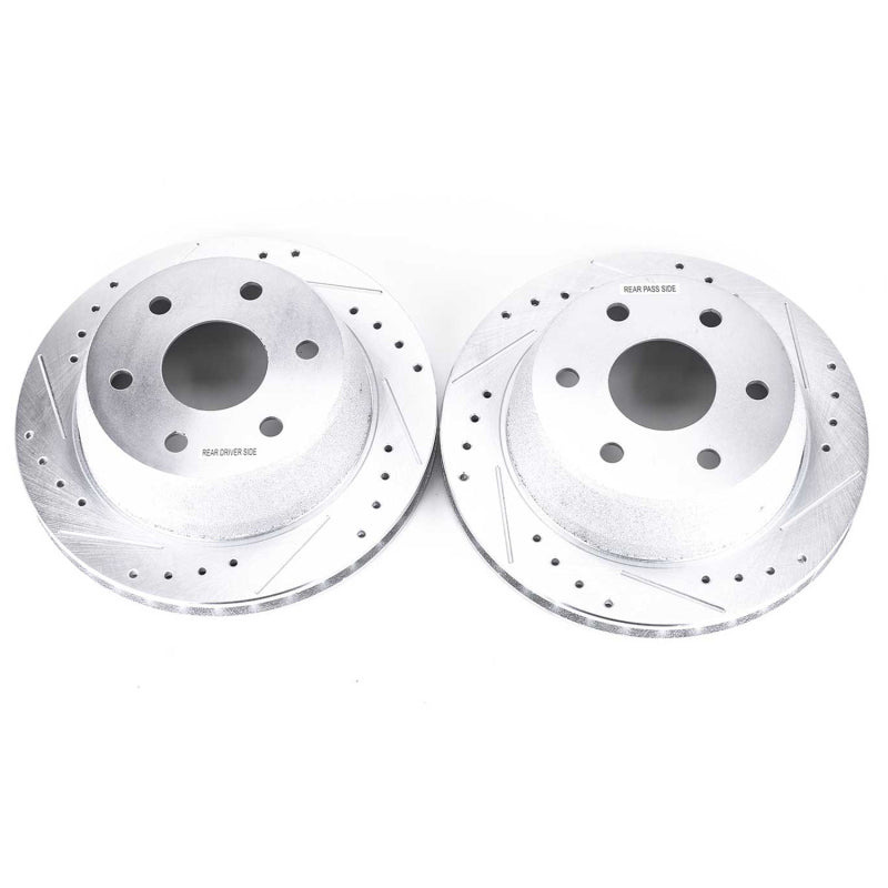 Power Stop 02-06 Cadillac Escalade Rear Evolution Drilled & Slotted Rotors - Pair Secondary image